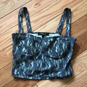 Mandee Crop Top Floral Pattern